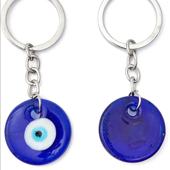 ✨🧿Evil Eye Keychain w/Matching Charm🧿✨Yellow Charm✨ - Picture 8 of 9